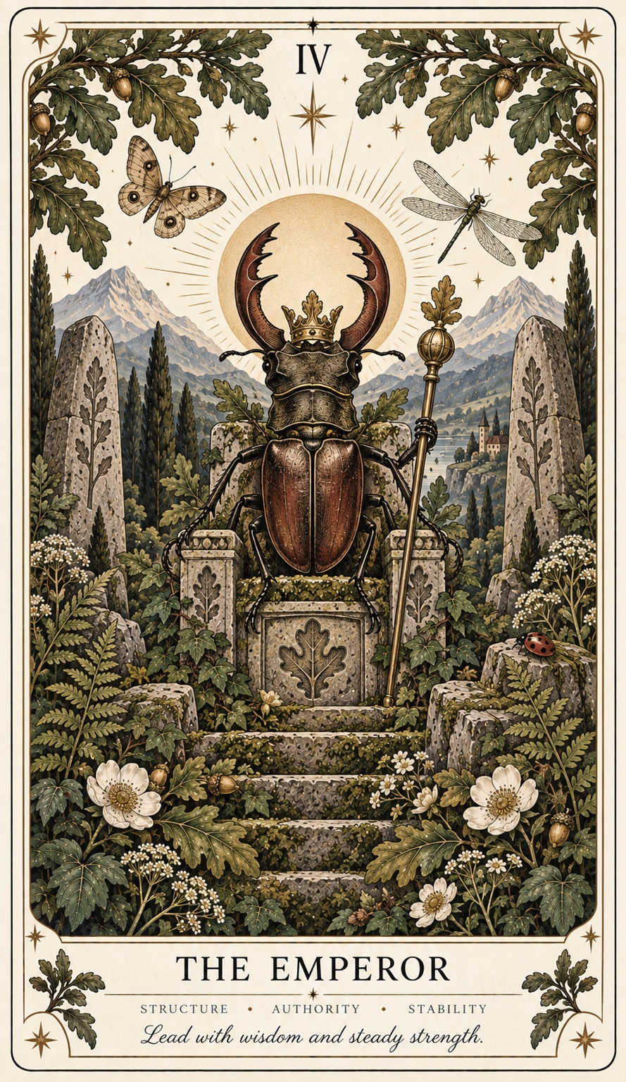 The Emperor, a crowned stag beetle